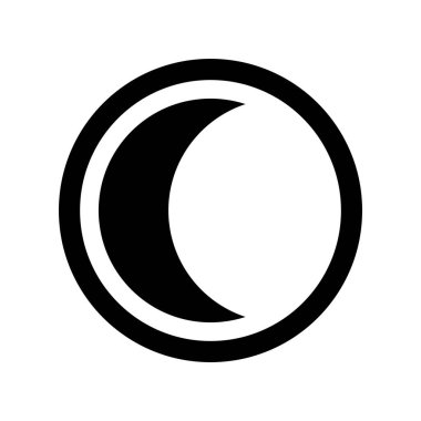 Ay ilüstrasyon logo vektör şablonu