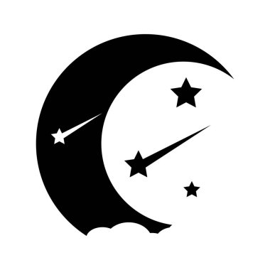 Ay ilüstrasyon logo vektör şablonu