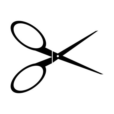 Scissor simgesi görselleştirme vektör şablonu