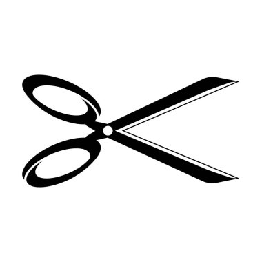 Scissor simgesi görselleştirme vektör şablonu