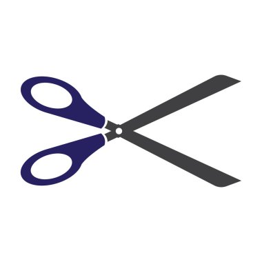 Scissor simgesi görselleştirme vektör şablonu