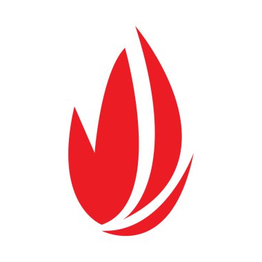 Ateş Logosu Vektör Şablonu İllüstrasyonu