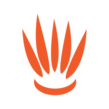 Ateş Logosu Vektör Şablonu İllüstrasyonu