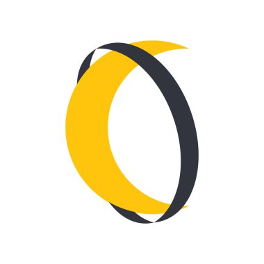 Ay Logosu Vektör Şablonu Simgesi