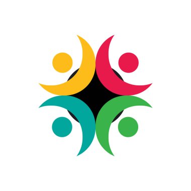 Topluluk Logosu Vektör Şablonu Simgesi