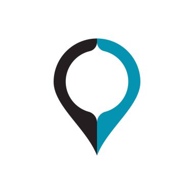 Konum Logo Vektör Şablonu Simgesi
