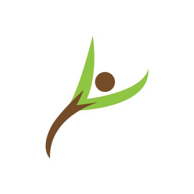 Healty Yaşam Logo Vektör Şablonu Simgesi Simgesi
