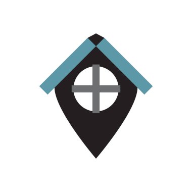 Konum noktası logo vektör şablonu