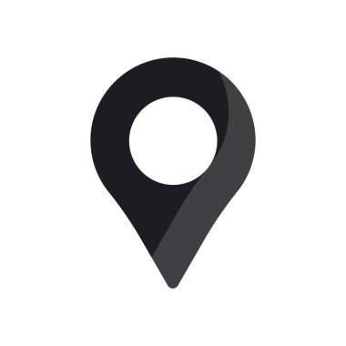 Konum noktası logo vektör şablonu