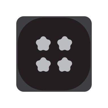 Dice Logo Vektör Şablonu Simgesi