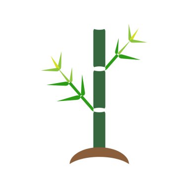 Bambu Logo Vektörü Simge Şablonu İllüstrasyonu