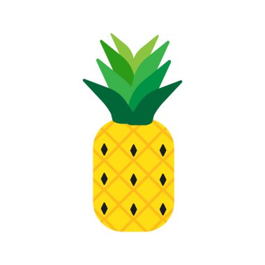 Ananas Logo Vektörü Simge Şablonu İllüstrasyonu