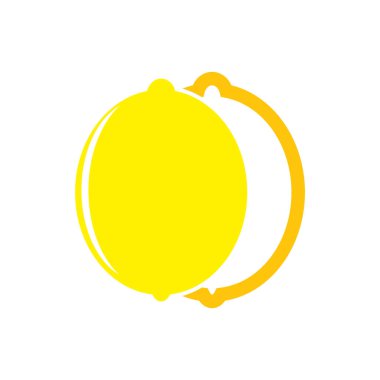 Lemon Logo Vektörü Simge Şablonu Resimlendirmesi