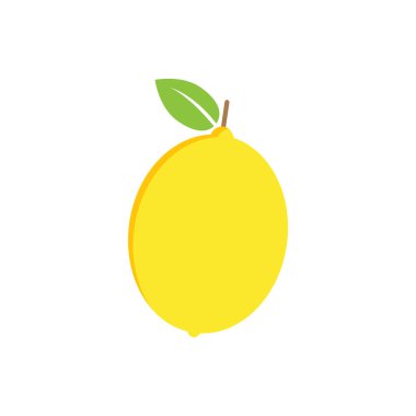 Lemon Logo Vektörü Simge Şablonu Resimlendirmesi