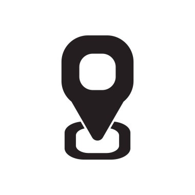 Konum noktası logo vektör şablonu