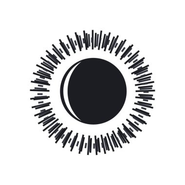 Ses Logosu Vektörü Simgesi Şablonu İllüstrasyonu