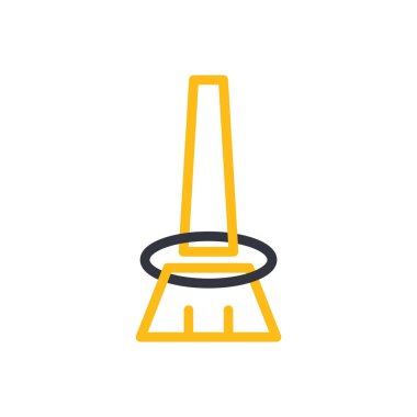 Boya Fırçası Logo Vektörü Simge Şablonu İllüstrasyonu