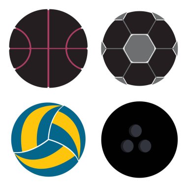 Top Logosu Vektör Şablonu İllüstrasyonu