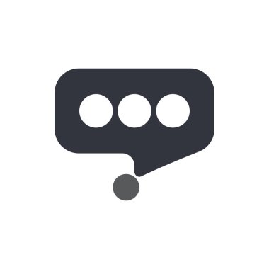 Sohbet Logosu Vektör Simgesi Şablonu İllüstrasyonu