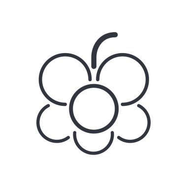 Üzüm Logosu Simgesi Şablonu İllüstrasyonu