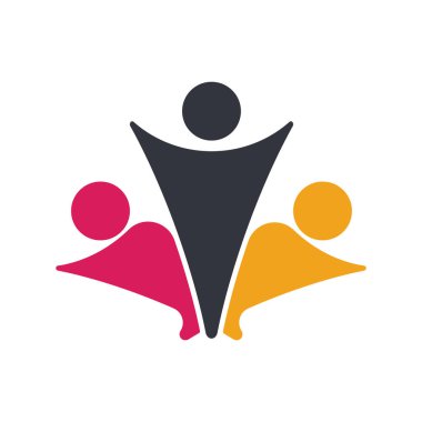 Topluluk Logosu Vektörü Simge Şablonu İllüstrasyonu