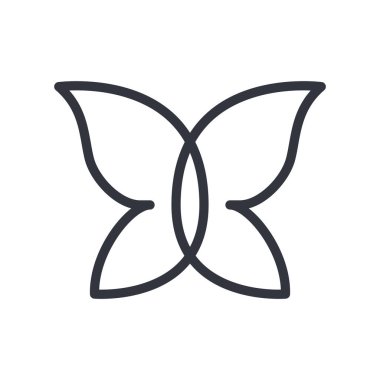 Kelebek Logo Vektörü Simge Şablonu İllüstrasyonu