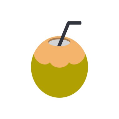 Hindistan cevizi Logo Vektörü Simge Şablonu İllüstrasyonu