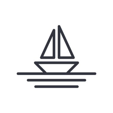 Yelkenli ya da Tekne Logosu Simgesi Şablonu ResmiComment