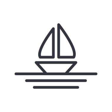 Yelkenli ya da Tekne Logosu Simgesi Şablonu ResmiComment