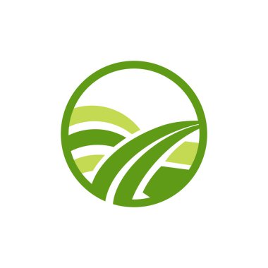 Çiftlik Logosu Vektörü Simge Şablonu İllüstrasyonu