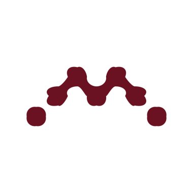 M Harfi Logo Vektörü Simge Şablonu İllüstrasyonu