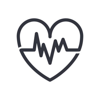 Kalp Atışı Logo Vektörü Simge Şablonu İllüstrasyonu