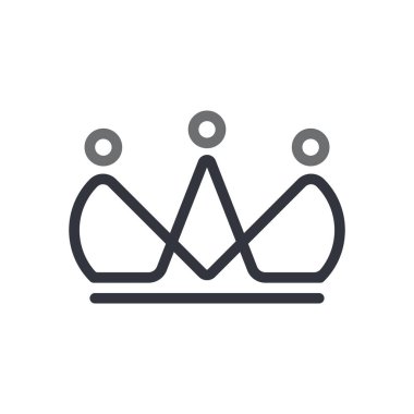 Crown Logo Vektörü Simge Şablonu İllüstrasyonu