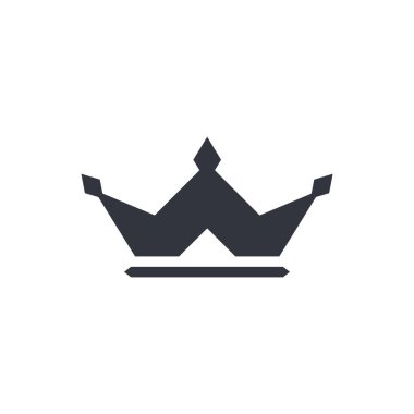 Crown Logo Vektörü Simge Şablonu İllüstrasyonu