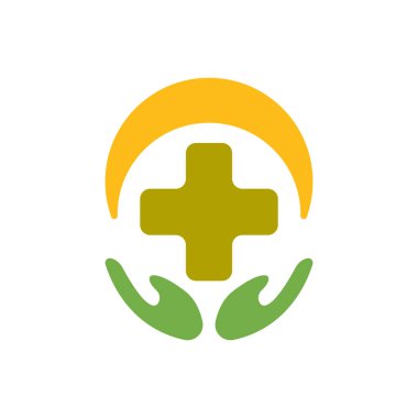 Tıbbi Logo Vektörü Simge Şablonu İllüstrasyonu