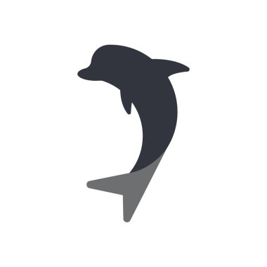 Dolphin Logo Vektörü Simge Şablonu İllüstrasyonu