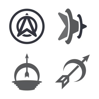 Archer Logo Vektörü Simge Şablonu İllüstrasyonu