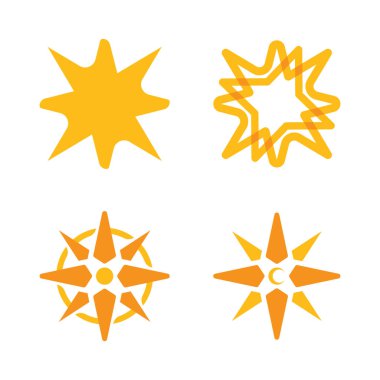 Yıldız Logo Vektör Şablonu Simge Çizim Tasarımı