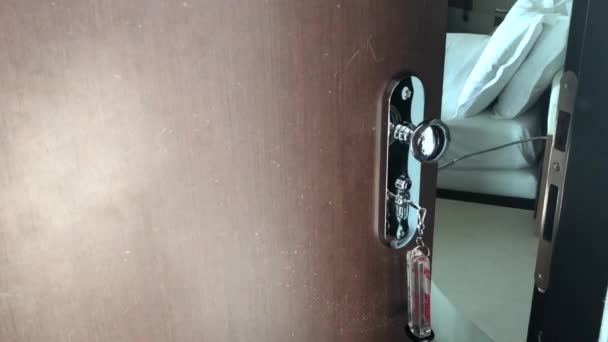 Özel Oteldeki Üstün Odanın Kapısı Açılıyor — Stok video