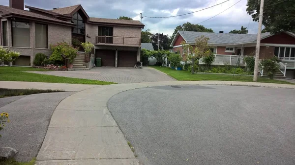 Street of typical houses of Canada