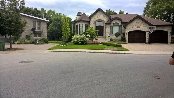 Street of typical houses of Canada