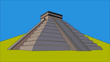 Eski Aztek Piramit Tapınağı Yucatan 'dan Chichn Itz
