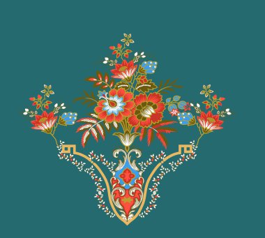 Dijital Süs: Çiçek Paisley, Babür Sanat Motifleri, Suluboya Tekstil Geleneksel Sınırlar. Moda Tasarımları için Etnik ve Geometrik Desenler. Vintage Nakış, Botanik ve TropicalElement.