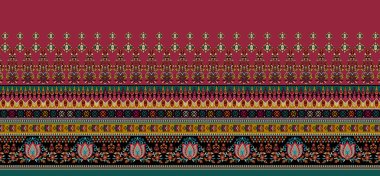 Dijital Süs: Çiçek Paisley Allover, Babür Sanat Motifleri, Suluboya Tekstil Geleneksel Sınırları. Moda Tasarımları için Etnik ve Geometrik Desenler. Klasik nakış, botanik ve tropikal elementler, kumaş baskısı için kusursuz arkaplan.