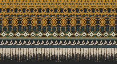 Dijital Süs: Çiçek Paisley Allover, Babür Sanat Motifleri, Suluboya Tekstil Geleneksel Sınırları. Moda Tasarımları için Etnik ve Geometrik Desenler. Klasik nakış, botanik ve tropikal elementler, kumaş baskısı için kusursuz arkaplan.