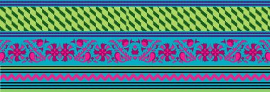 Dijital Süs: Çiçek Paisley Allover, Babür Sanat Motifleri, Suluboya Tekstil Geleneksel Sınırları. Moda Tasarımları için Etnik ve Geometrik Desenler. Klasik nakış, botanik ve tropikal elementler, kumaş baskısı için kusursuz arkaplan.