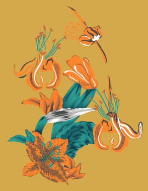 Dijital Süs: Çiçek Paisley Allover, Babür Sanat Motifleri, Suluboya Tekstil Geleneksel Sınırları. Moda Tasarımları için Etnik ve Geometrik Desenler. Klasik nakış, botanik ve tropikal elementler, kumaş baskısı için kusursuz arkaplan.