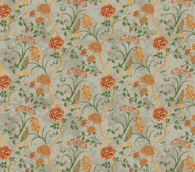 Dijital Süs: Çiçek Paisley Allover, Babür Sanat Motifleri, Suluboya Tekstil Geleneksel Sınırları. Moda Tasarımları için Etnik ve Geometrik Desenler. Klasik nakış, botanik ve tropikal elementler, kumaş baskısı için kusursuz arkaplan.