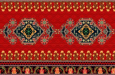 Dijital Süs: Çiçek Paisley Allover, Babür Sanat Motifleri, Suluboya Tekstil Geleneksel Sınırları. Moda Tasarımları için Etnik ve Geometrik Desenler. Klasik nakış, botanik ve tropikal elementler, kumaş baskısı için kusursuz arkaplan.