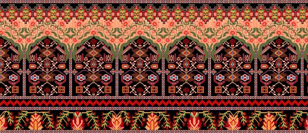 Dijital Süs: Çiçek Paisley Allover, Babür Sanat Motifleri, Suluboya Tekstil Geleneksel Sınırları. Moda Tasarımları için Etnik ve Geometrik Desenler. Klasik nakış, botanik ve tropikal elementler, kumaş baskısı için kusursuz arkaplan.